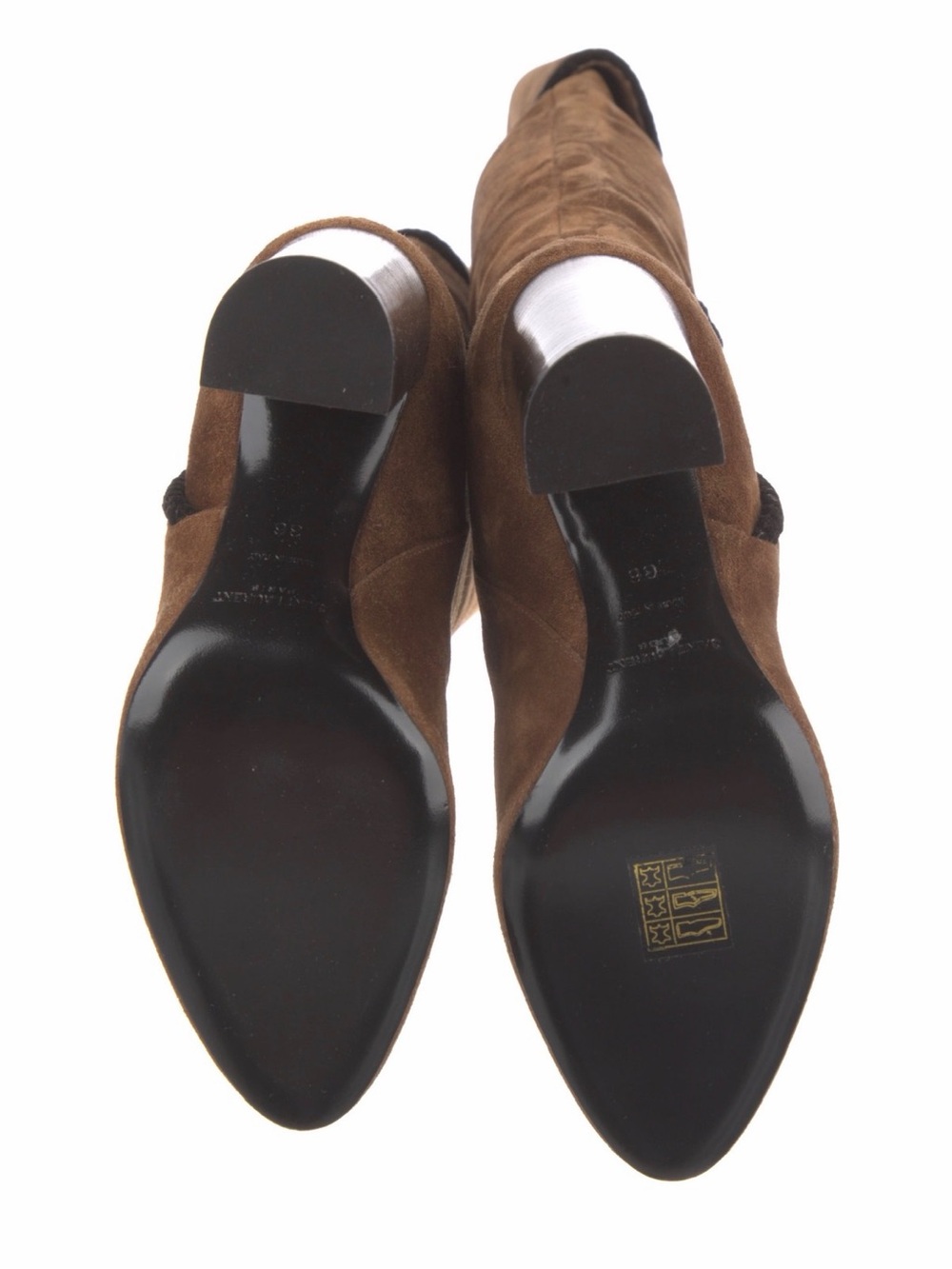 Saint Laurent Brown Suede Over-the-Knee Tassel Boot 6.5 - Picture 5 of 9